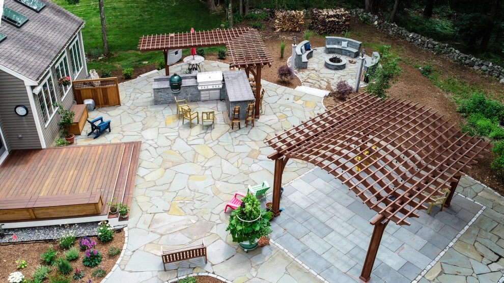 Acton Traditional Outdoor Kitchen by Ralph Williams Landscape Design - Photo 5