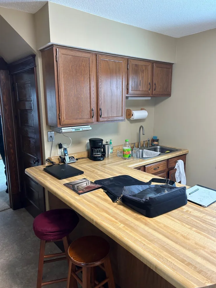 Kitchen Renovation Featuring New Morning Dew Colored Cabinets by Kitchen Solvers Of Eau Claire - Photo 7