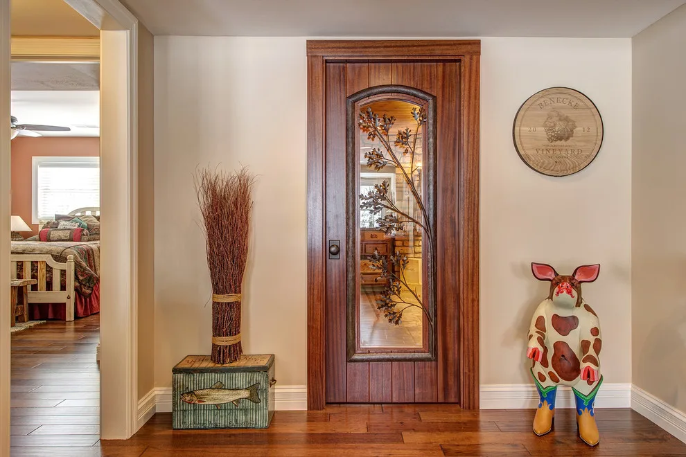 Stone and Mahogany Wine Cellar by Lorrien Homes & Remodeling - Photo 4