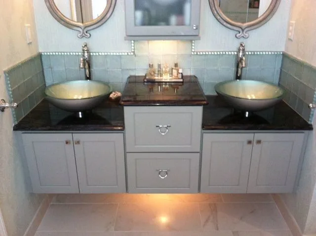 Blue and Grey Bathroom Renovation by DC Strategies, LLC - Photo 2