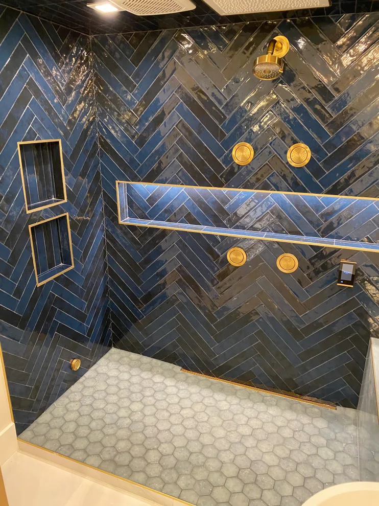 Milton Blue Restroom by RH Design And Remodeling - Photo 9