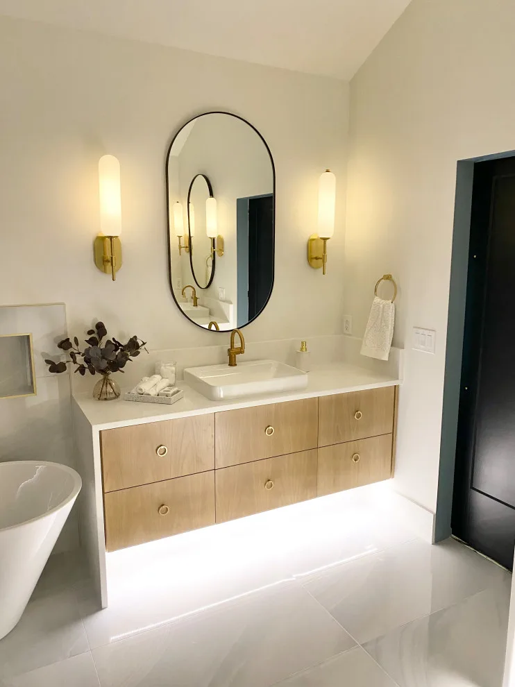 Milton Blue Restroom by RH Design And Remodeling - Photo 7