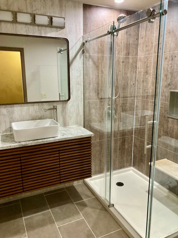 Contemporary Bathroom Renovation and Redesign by Integrity Home Renovators Of Oklahoma - Photo 4