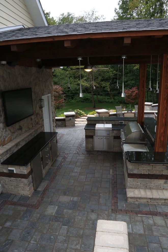 Complete Outdoor Living Space: Kitchen, Firepit, Lounge by Ricci's Landscape Management - Photo 2