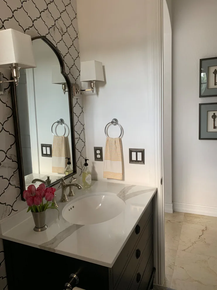 Miami FL Powder Room Renovation by All Wood Kitchens & Closets - Photo 3