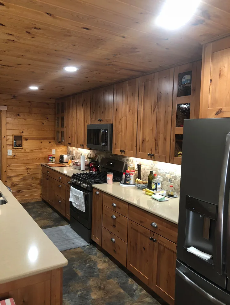 Knotty Alder Rustic Kitchen Renovation by Kitchen Solvers Of Eau Claire - Photo 7