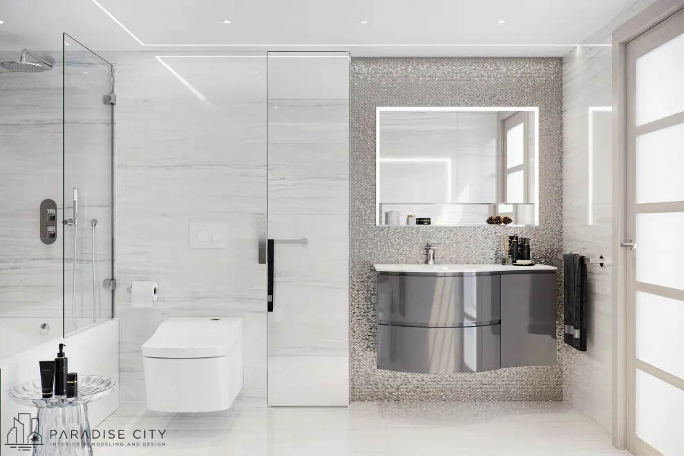 Compact guest bathroom with ample storage options by Paradise City - Photo 4