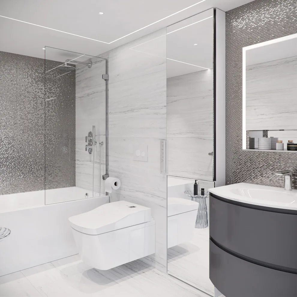 Compact guest bathroom with ample storage options by Paradise City - Photo 5