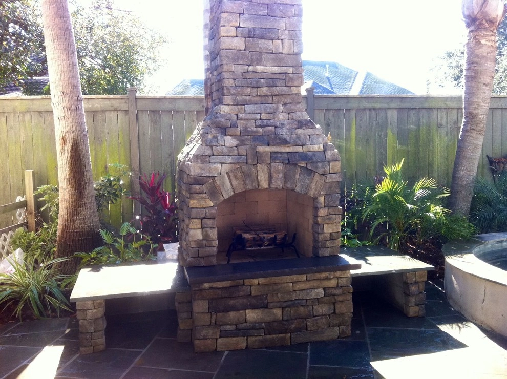 Outdoor Fireplace in New Orleans by Artscape Land Design - Photo 2
