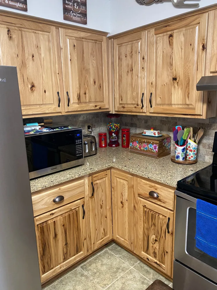 Rustic Brown Hickory Traditional Kitchen Renovation by Kitchen Solvers Of Eau Claire - Photo 2