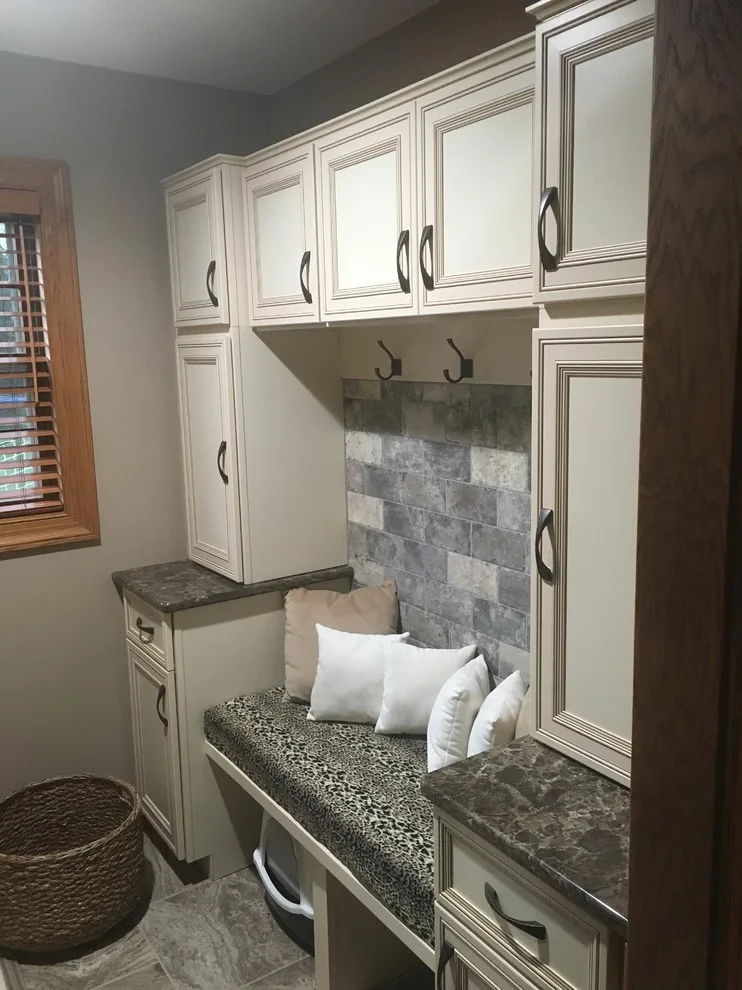 Biscuit-Colored Kitchen Renovation with Chocolate Glaze by Kitchen Solvers Of Eau Claire - Photo 7