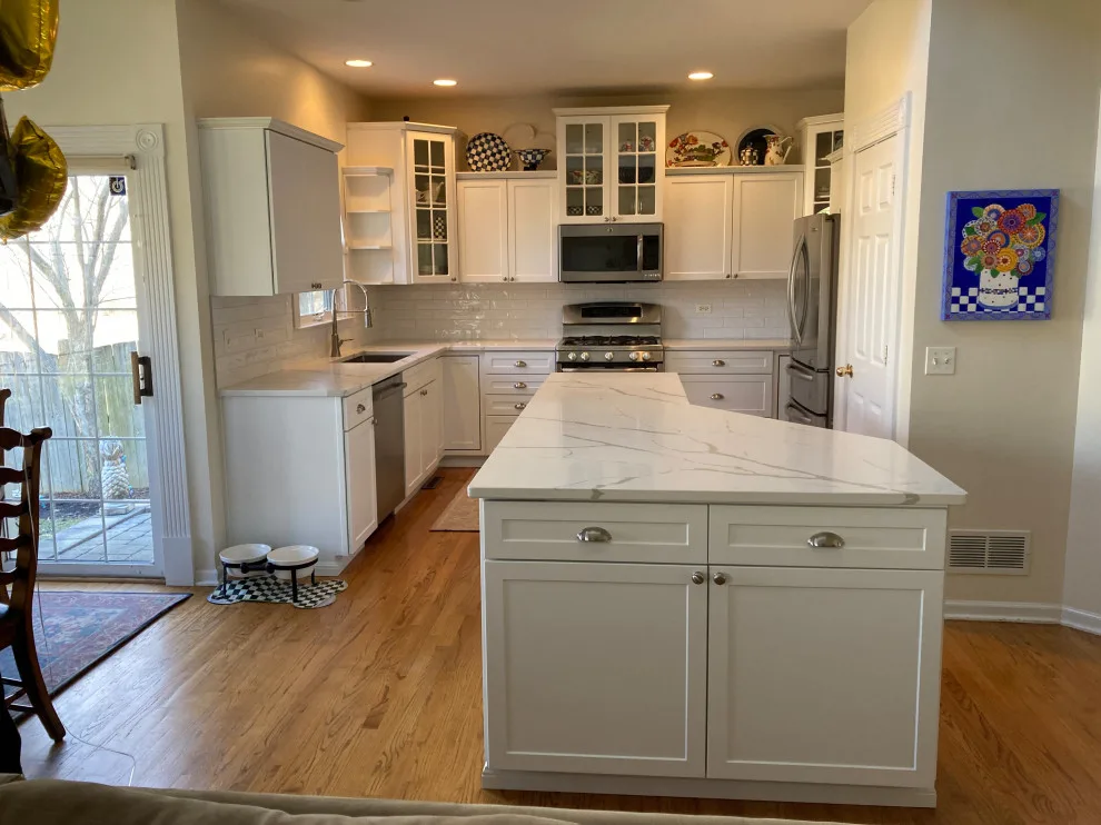 Glacier White Transitional Hybrid Kitchen Renovation by Kitchen Solvers Of Grayslake - Photo 11