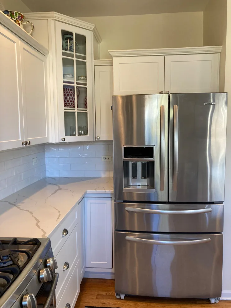 Glacier White Transitional Hybrid Kitchen Renovation by Kitchen Solvers Of Grayslake - Photo 2