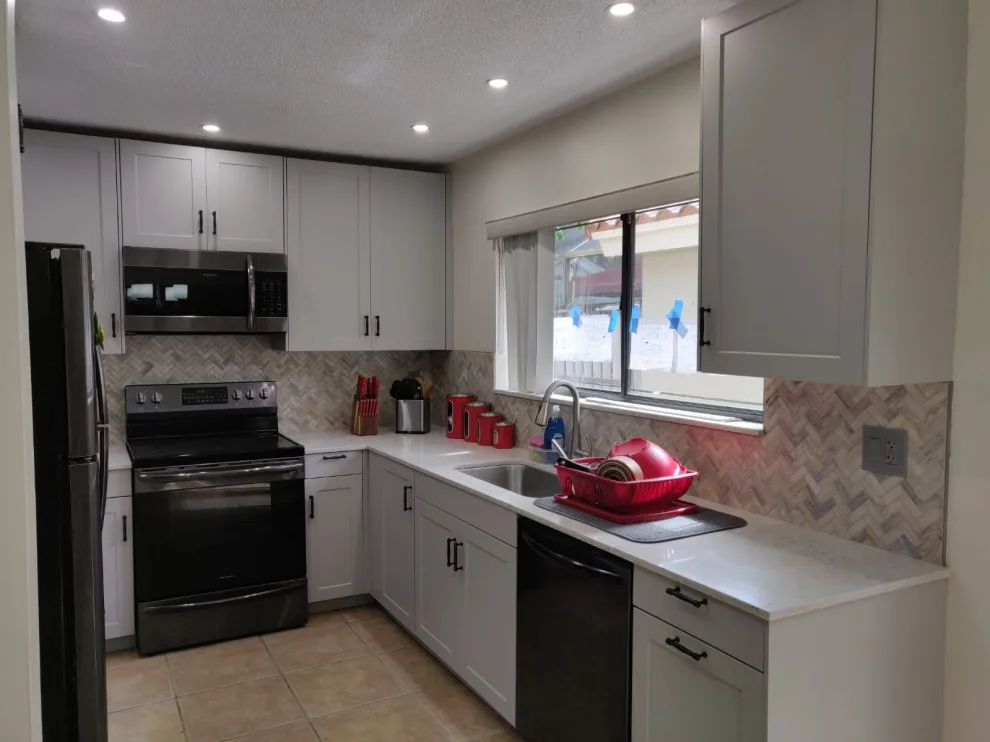 Matte Grey Transitional Kitchen Renovation by Kitchen Solvers Of Fort Lauderdale - Photo 12