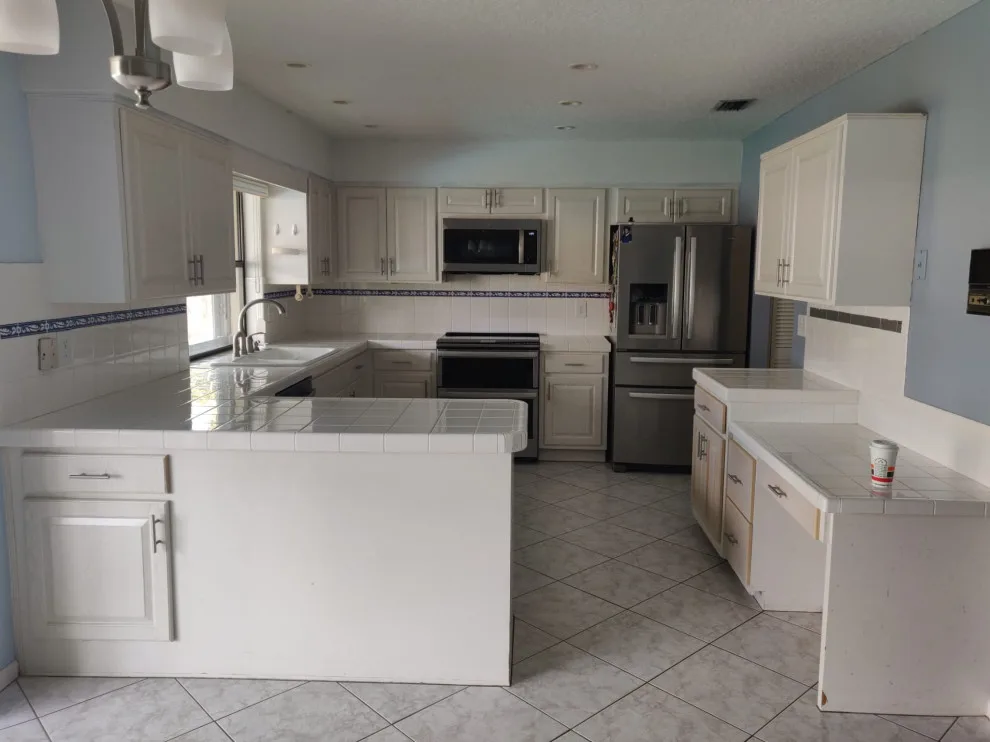 Matte White Transitional Kitchen Renovation by Kitchen Solvers Of Fort Lauderdale - Photo 19