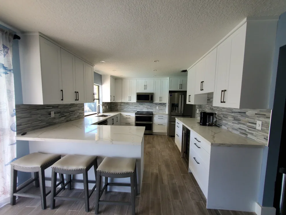 Matte White Transitional Kitchen Renovation by Kitchen Solvers Of Fort Lauderdale - Photo 10