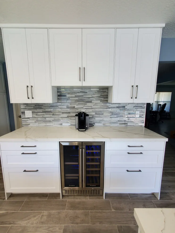 Matte White Transitional Kitchen Renovation by Kitchen Solvers Of Fort Lauderdale - Photo 4
