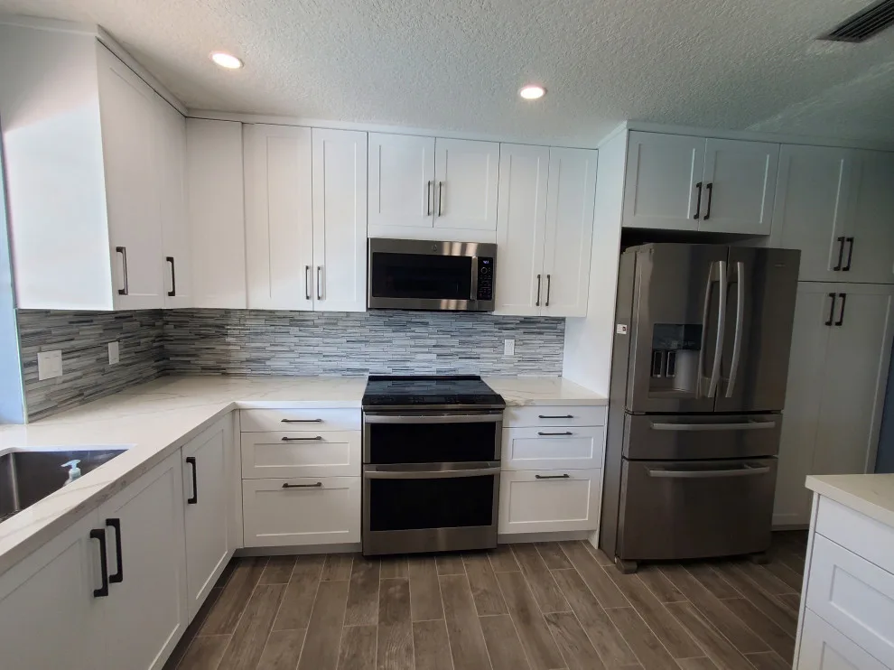 Matte White Transitional Kitchen Renovation by Kitchen Solvers Of Fort Lauderdale - Photo 11
