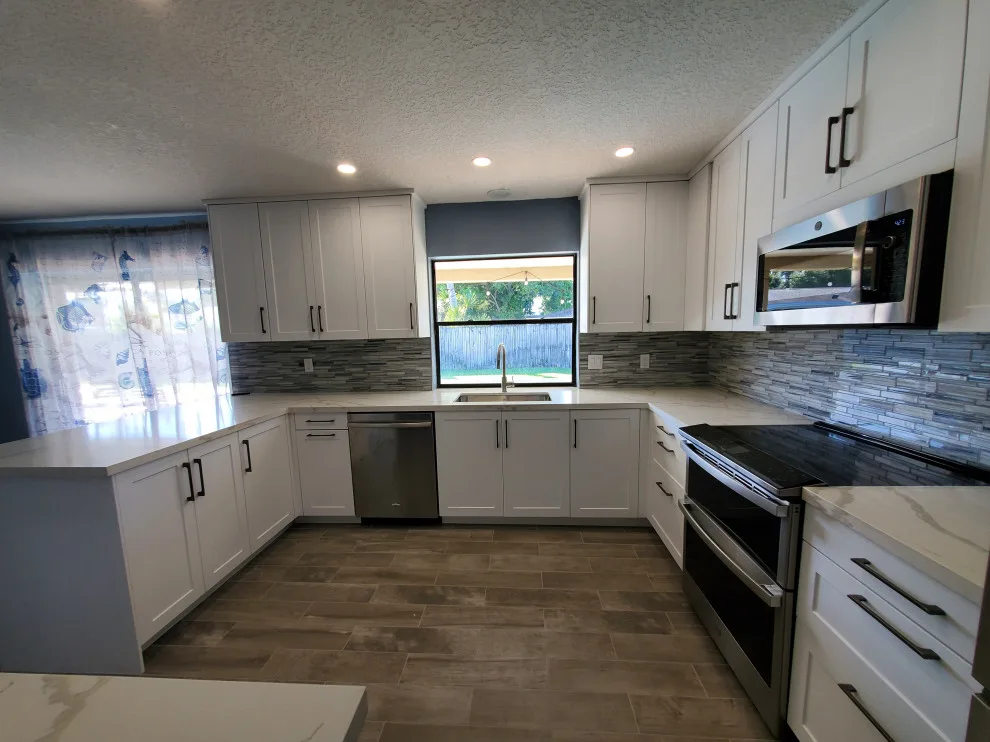 Matte White Transitional Kitchen Renovation by Kitchen Solvers Of Fort Lauderdale - Photo 14