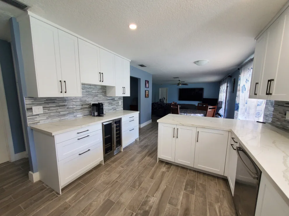 Matte White Transitional Kitchen Renovation by Kitchen Solvers Of Fort Lauderdale - Photo 7