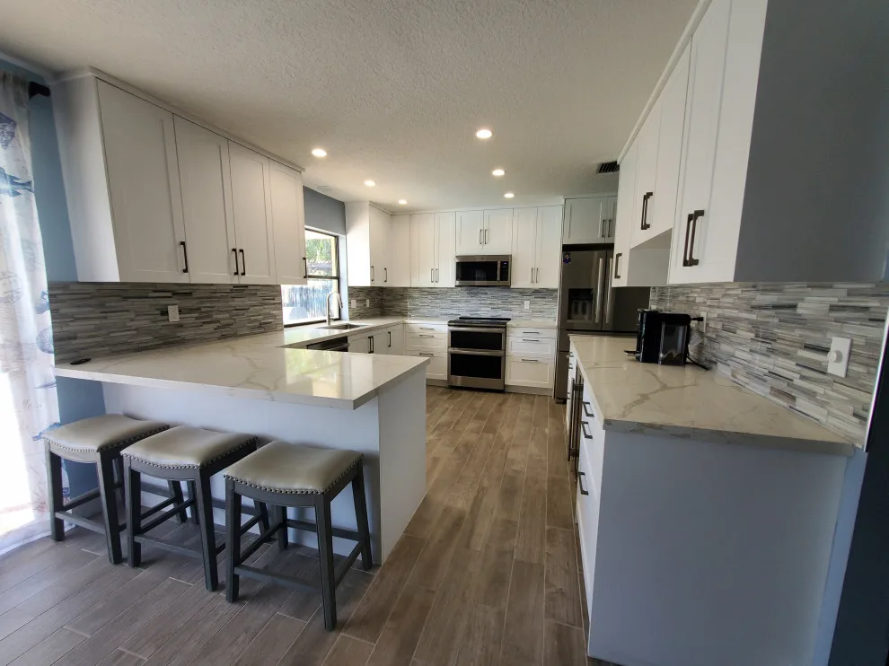 Matte White Transitional Kitchen Renovation by Kitchen Solvers Of Fort Lauderdale - Photo 18