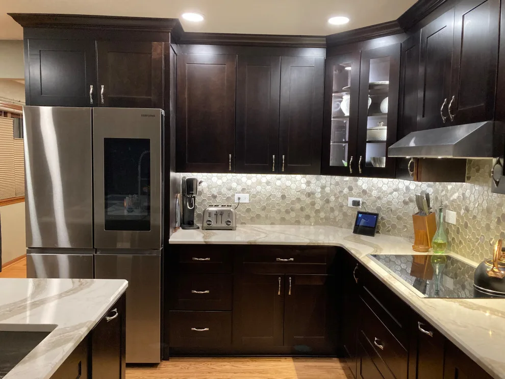 Mocha-Themed Transitional Kitchen Renovation by Kitchen Solvers Of Grayslake - Photo 8