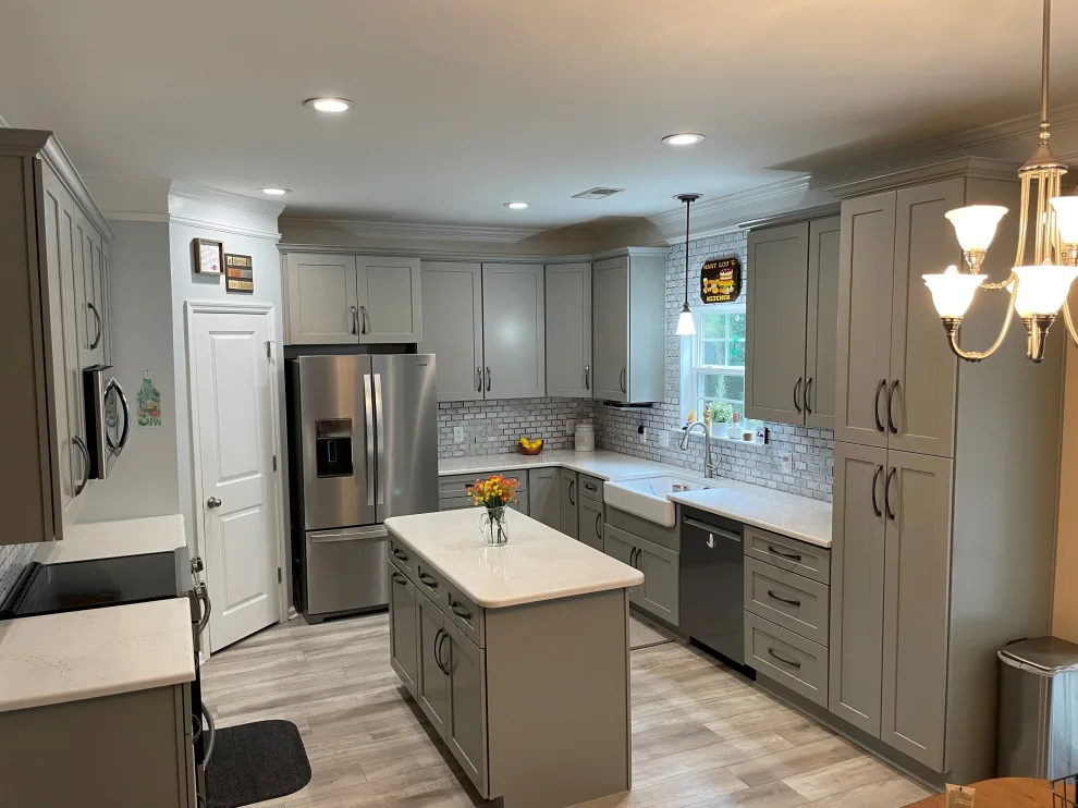 Pebble Grey Transitional Kitchen Renovation by Kitchen Solvers Of Charleston - Photo 2