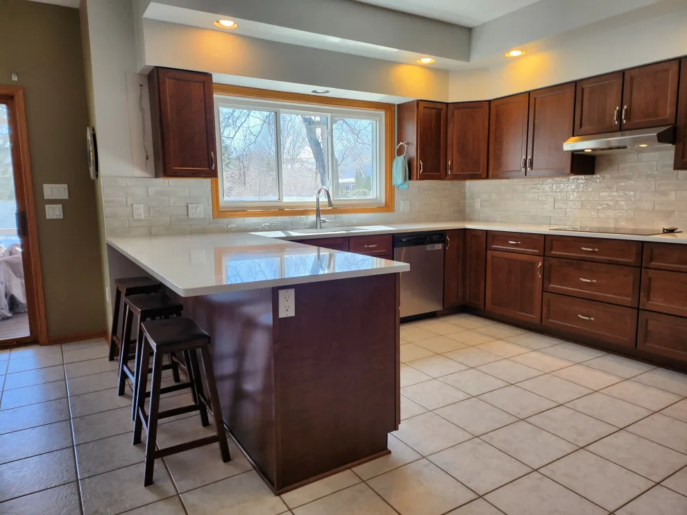 Raised Panel Door Transitional Kitchen Renovation by Kitchen Solvers Of Madison - Photo 3
