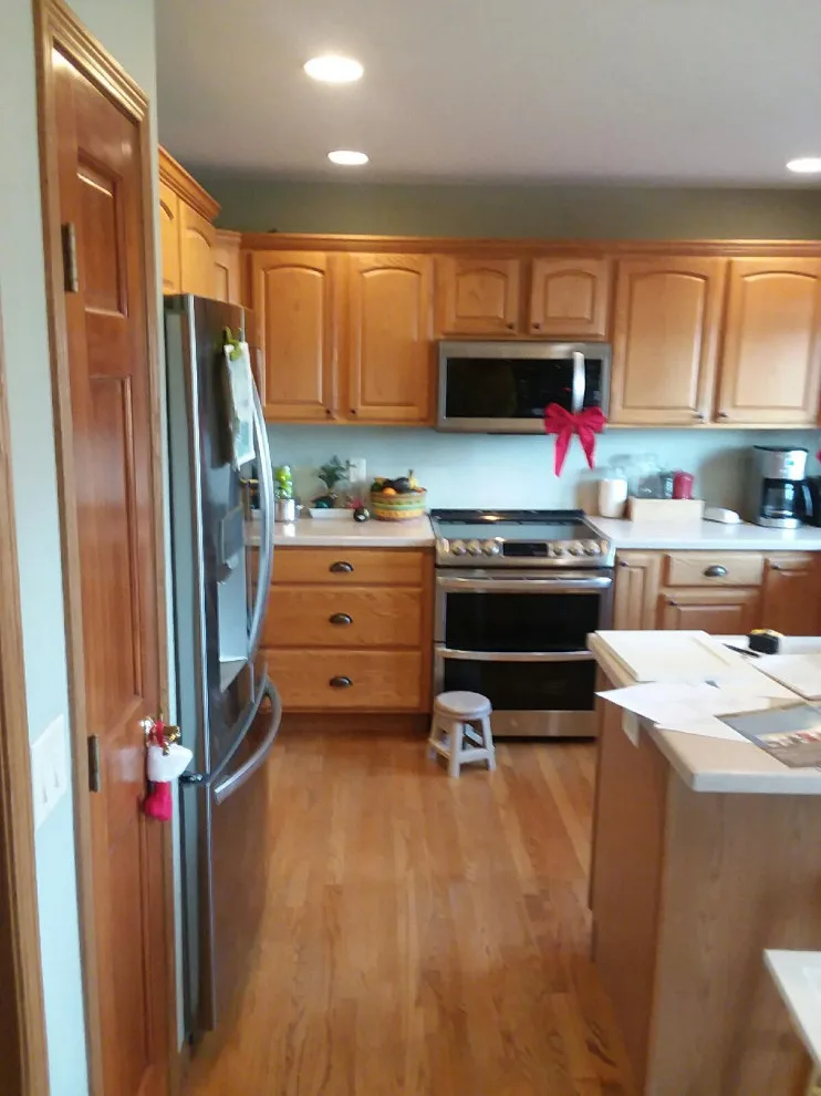 White Laminate Super Matte Finish Beveled Shaker Cabinet Refacing by Kitchen Solvers Of Madison - Photo 2