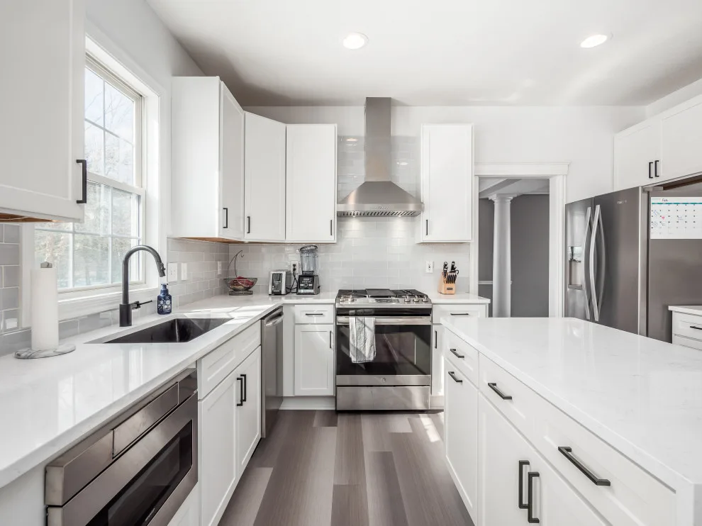 White Satin Shaker Transitional Kitchen Renovation by Kitchen Solvers Of Allentown - Photo 10