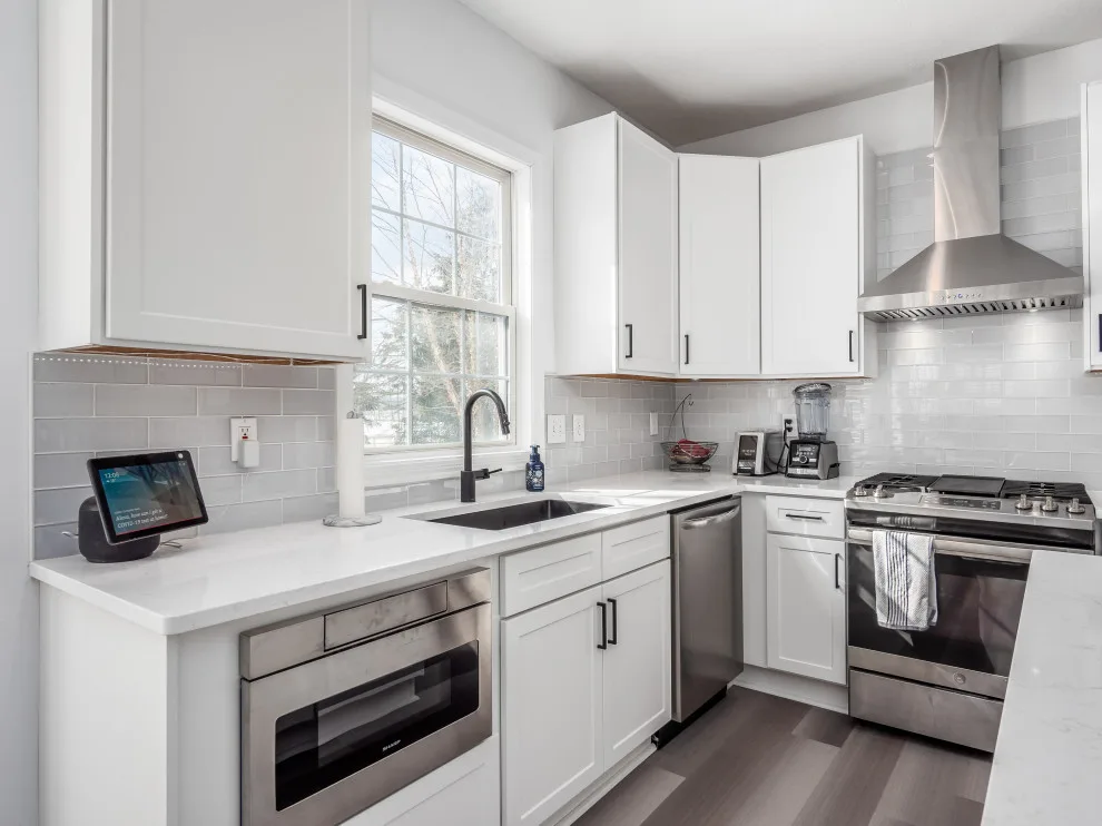 White Satin Shaker Transitional Kitchen Renovation by Kitchen Solvers Of Allentown - Photo 8