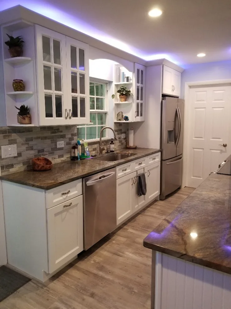 White Shaker Door Transitional Kitchen Renovation by Kitchen Solvers Of Orlando - Photo 3