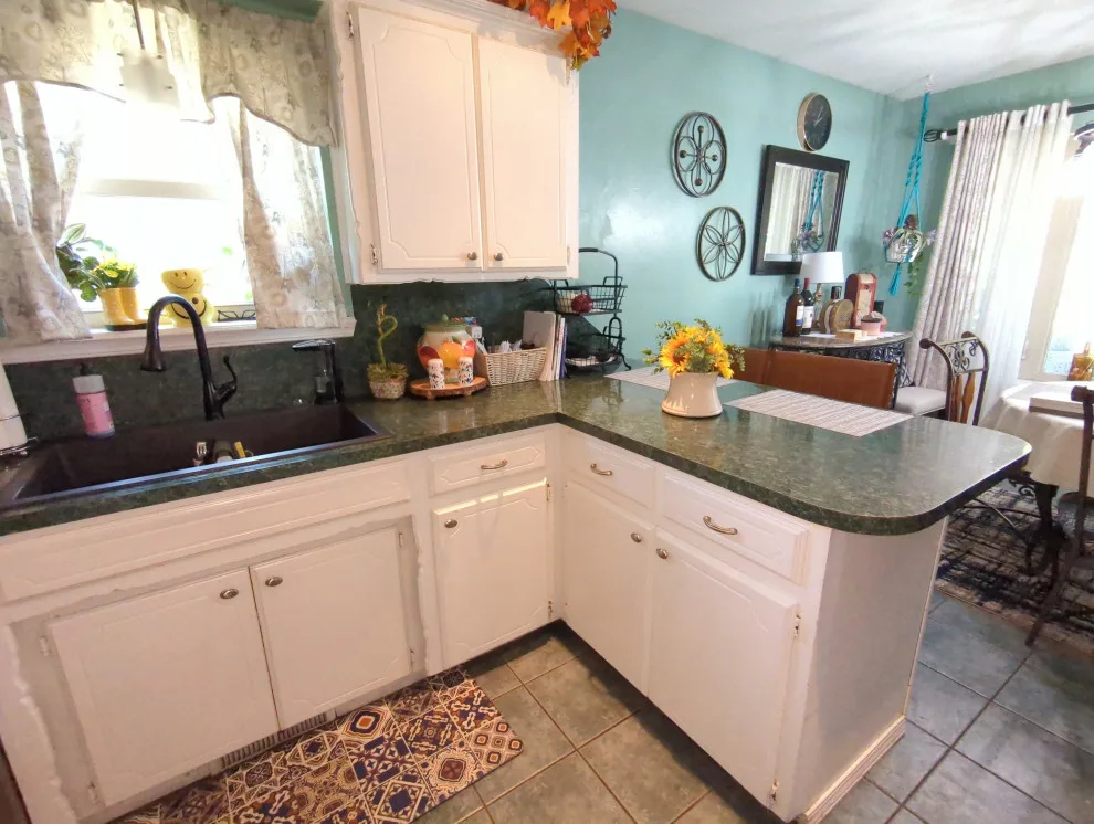 Mythic Blue Cabinets Kitchen Renovation Complete by Kitchen Solvers Of Oklahoma City - Photo 9