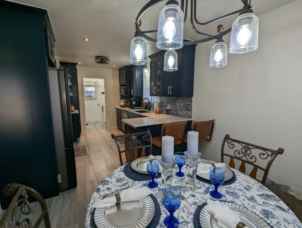 Mythic Blue Cabinets Kitchen Renovation Complete by Kitchen Solvers Of Oklahoma City - Photo 3