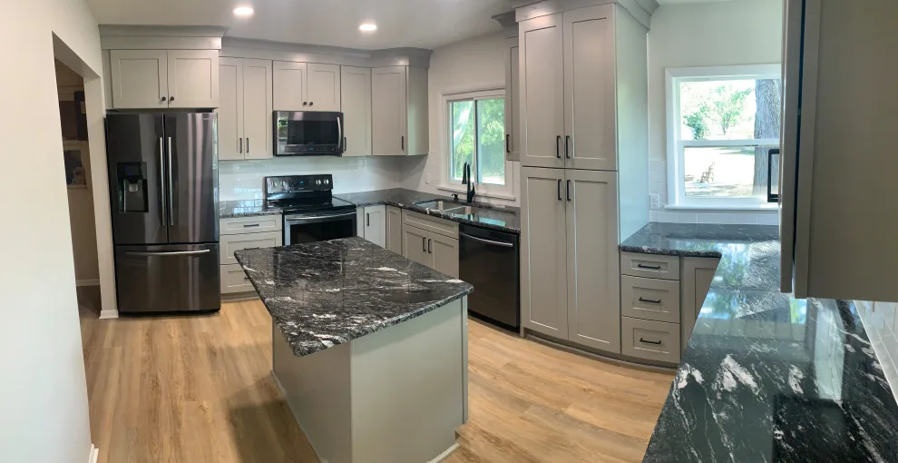 New Pebble Grey Cabinets for a Transitional Kitchen Remodel by Kitchen Solvers Of Fort Wayne & Toledo - Photo 5
