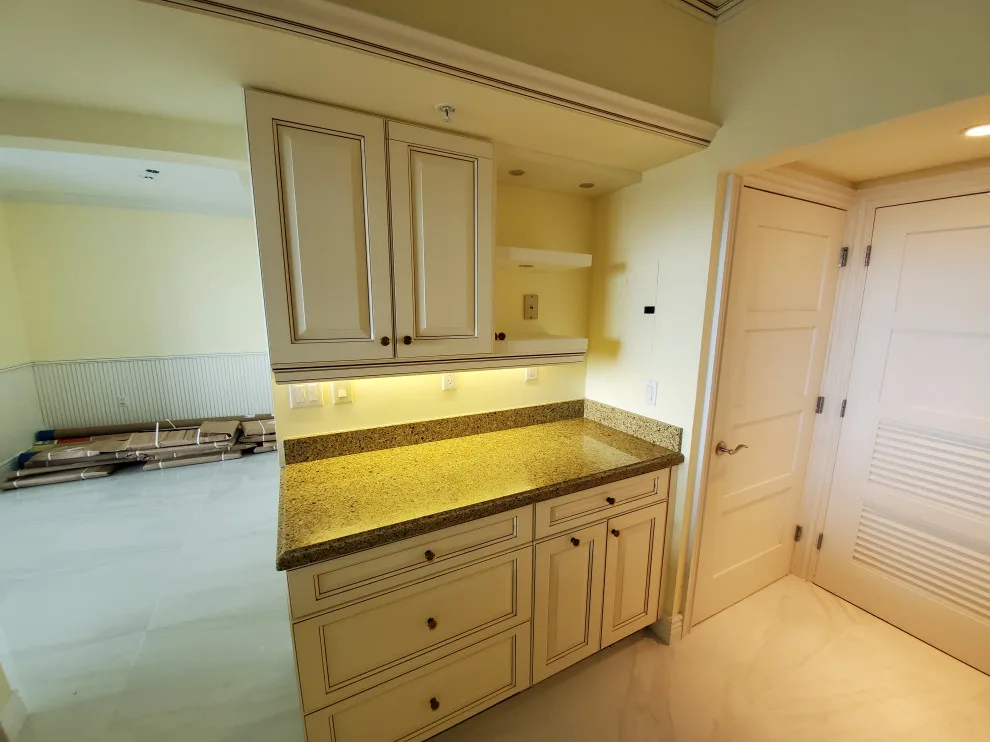 Satin White Transitional Kitchen Renovation by Kitchen Solvers Of Fort Lauderdale - Photo 11