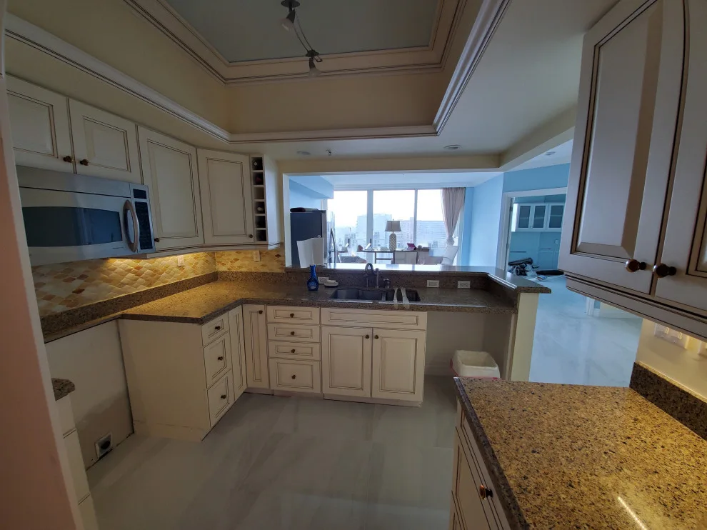 Satin White Transitional Kitchen Renovation by Kitchen Solvers Of Fort Lauderdale - Photo 9