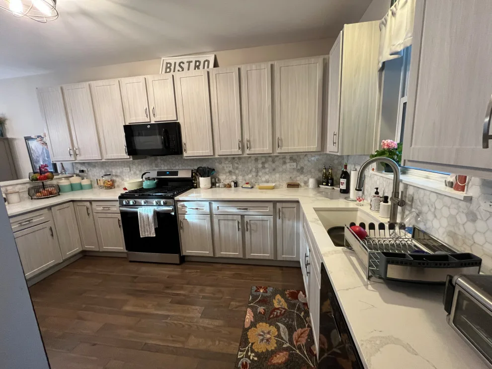 Swiss Elm Skye Cabinets Transitional Kitchen Renovation by Kitchen Solvers Of Grayslake - Photo 4