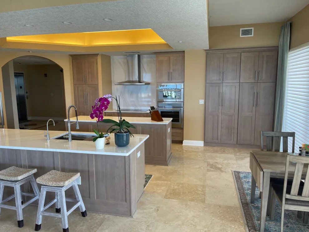 Warm Grey Cabinet Transitional Kitchen Renovation by Kitchen Solvers Of The Gulf Coast - Photo 9