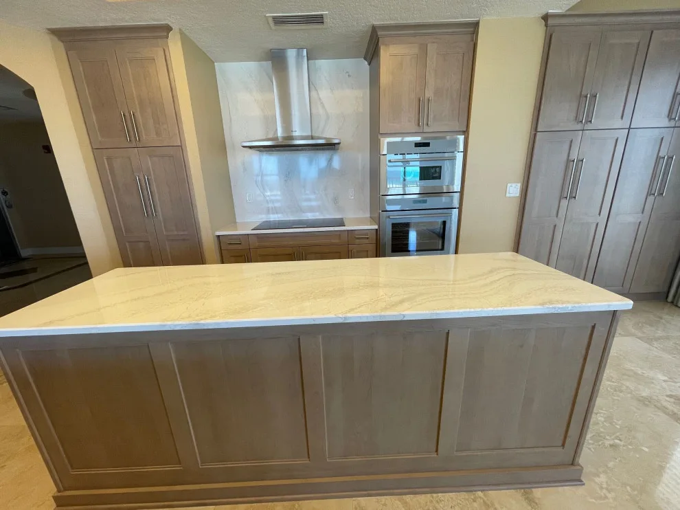 Warm Grey Cabinet Transitional Kitchen Renovation by Kitchen Solvers Of The Gulf Coast - Photo 4
