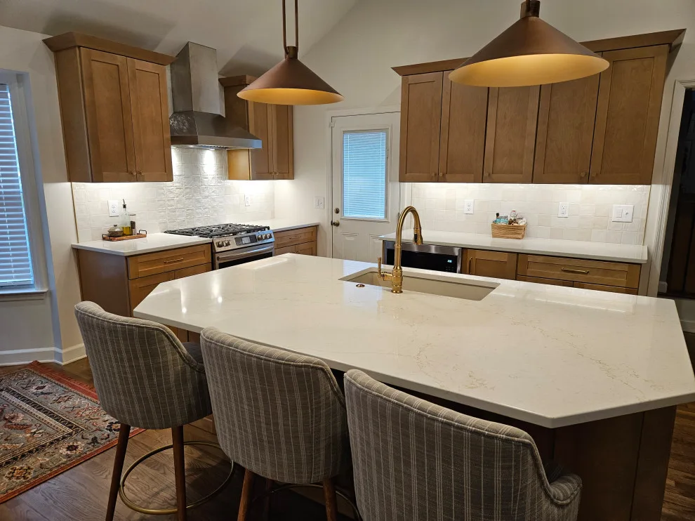 Sandstone Cabinet Transitional Kitchen Renovation by Kitchen Solvers Of Spring Hill - Photo 9