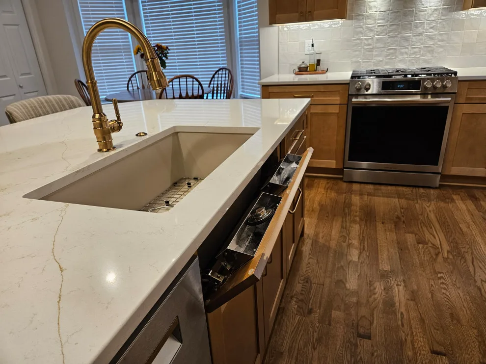 Sandstone Cabinet Transitional Kitchen Renovation by Kitchen Solvers Of Spring Hill - Photo 15