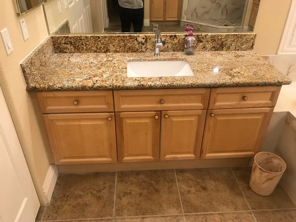 dual bathroom renovations by Amos Tile LV - Photo 3