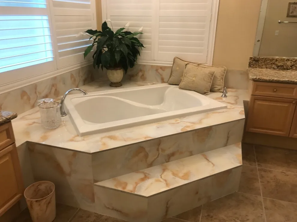 dual bathroom renovations by Amos Tile LV - Photo 5