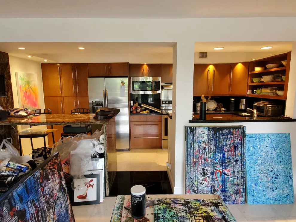 Contemporary Kitchen Renovation Featuring a Glossy White Finish by Kitchen Solvers Of Fort Lauderdale - Photo 8