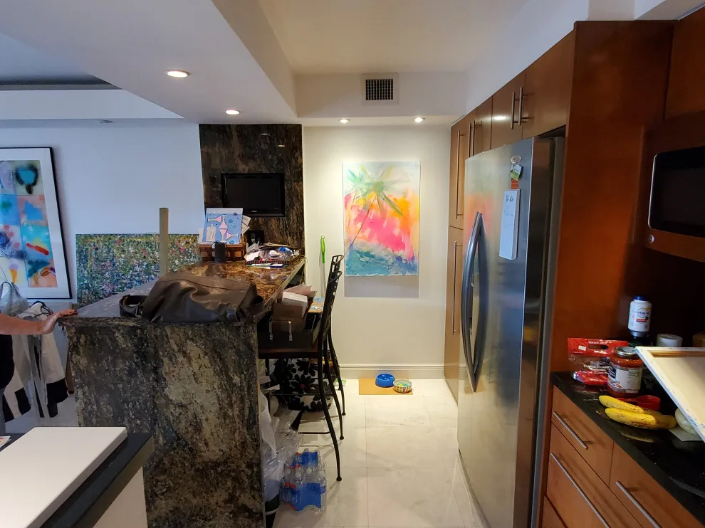 Contemporary Kitchen Renovation Featuring a Glossy White Finish by Kitchen Solvers Of Fort Lauderdale - Photo 2