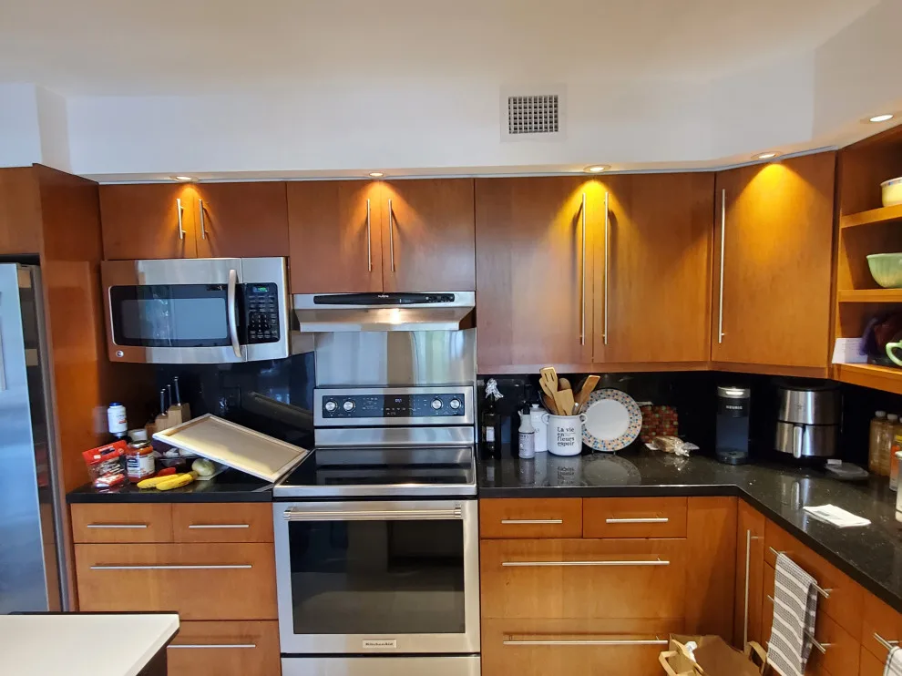 Contemporary Kitchen Renovation Featuring a Glossy White Finish by Kitchen Solvers Of Fort Lauderdale - Photo 13