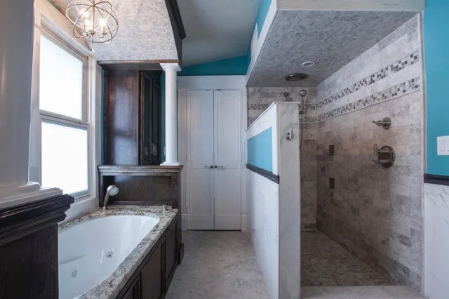 Eclectic Upstairs Master Bedroom and Bathroom by Centerbeam Construction - Photo 16