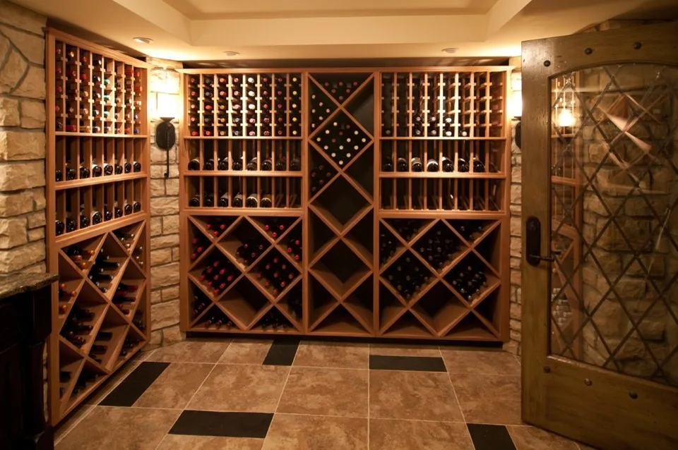 Wine Vault with Slate, Mahogany, and Stone Features by Lorrien Homes & Remodeling - Photo 4