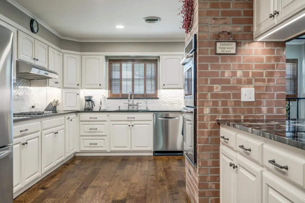 Transitional Monochrome Kitchen by Heritage Renovations - Photo 10